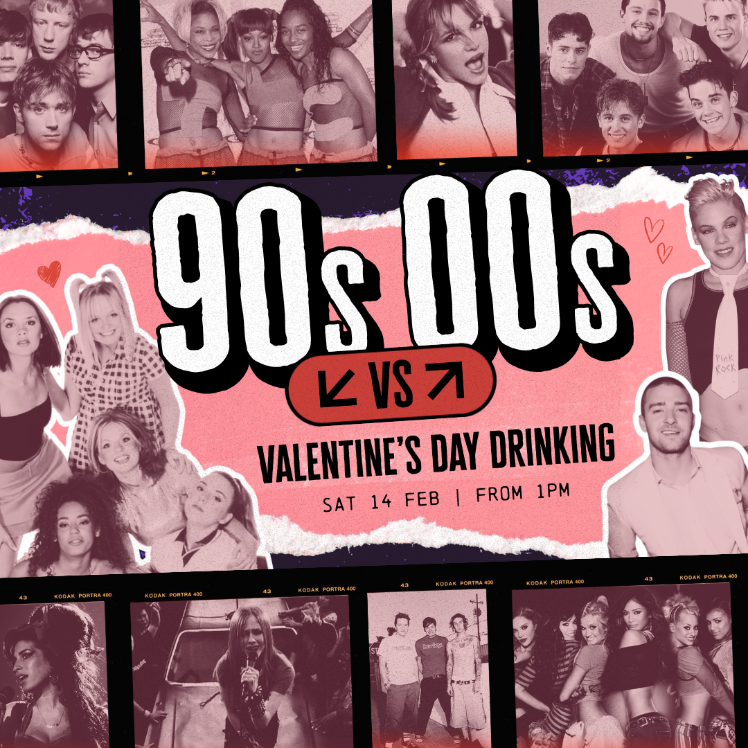 90s vs 00s event promotional artwork