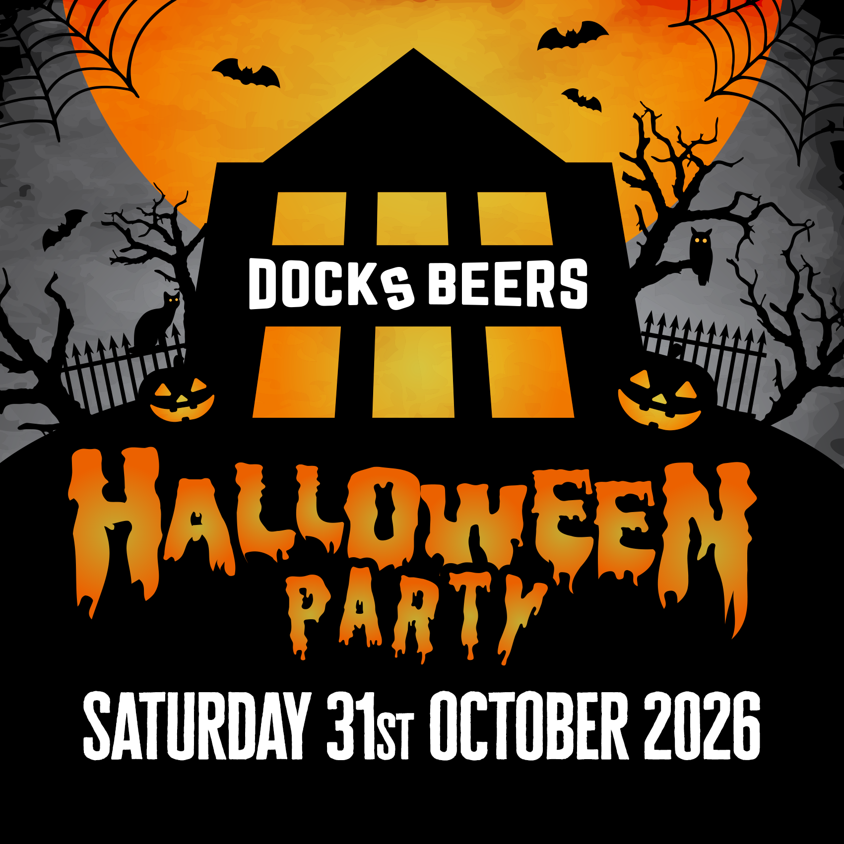 Docks Academy Halloween event promotional artwork