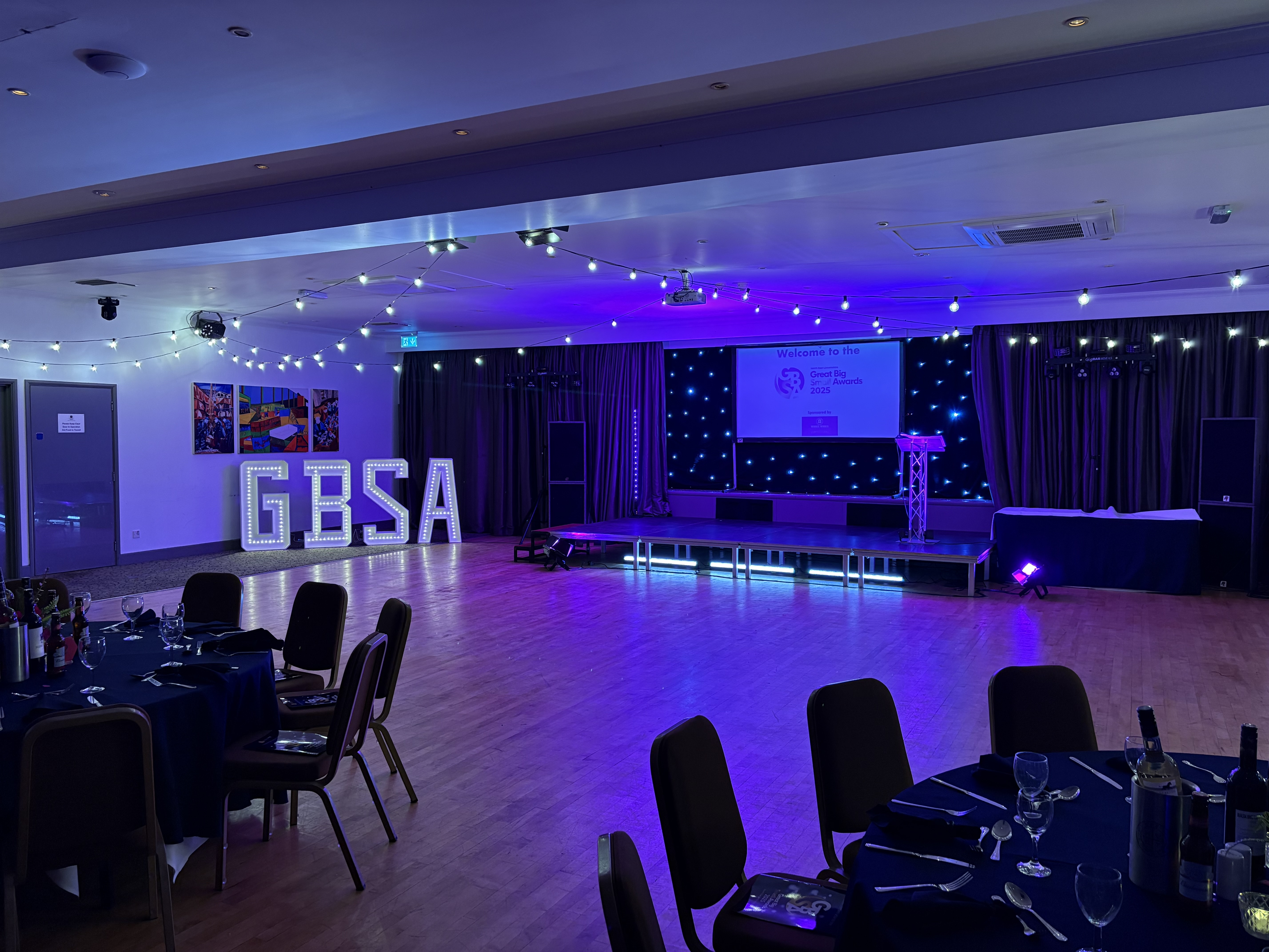Corporate event awards presentation