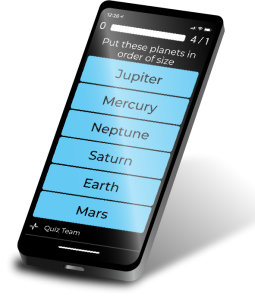 SpeedQuizzing played using a smartphone