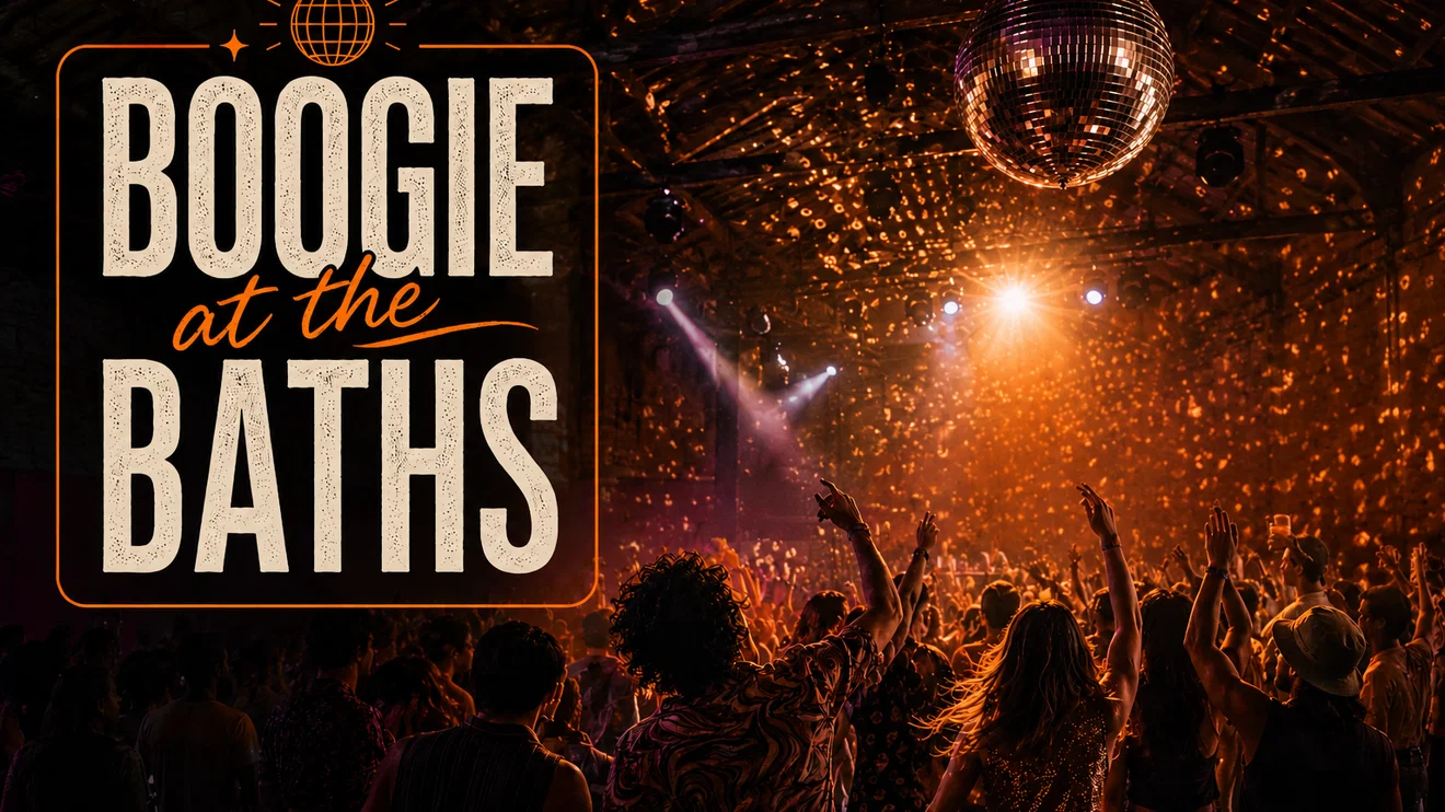 Boogie at the Baths event artwork